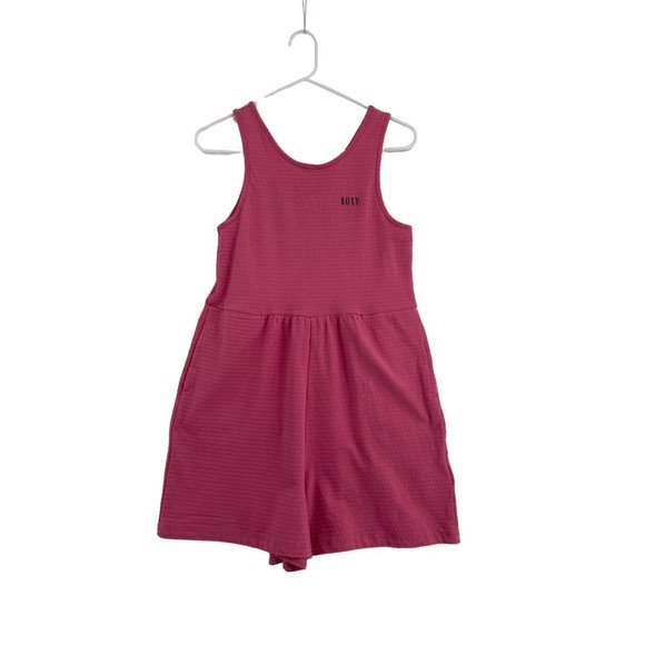 Roxy Girl Best‎ for Last Romper Size XL/14 Pink Dotted Swiss Fabric Beach NEW - Picture 1 of 10
